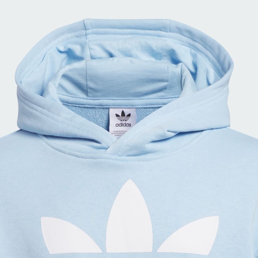 Azul Polera con capucha Trifolio