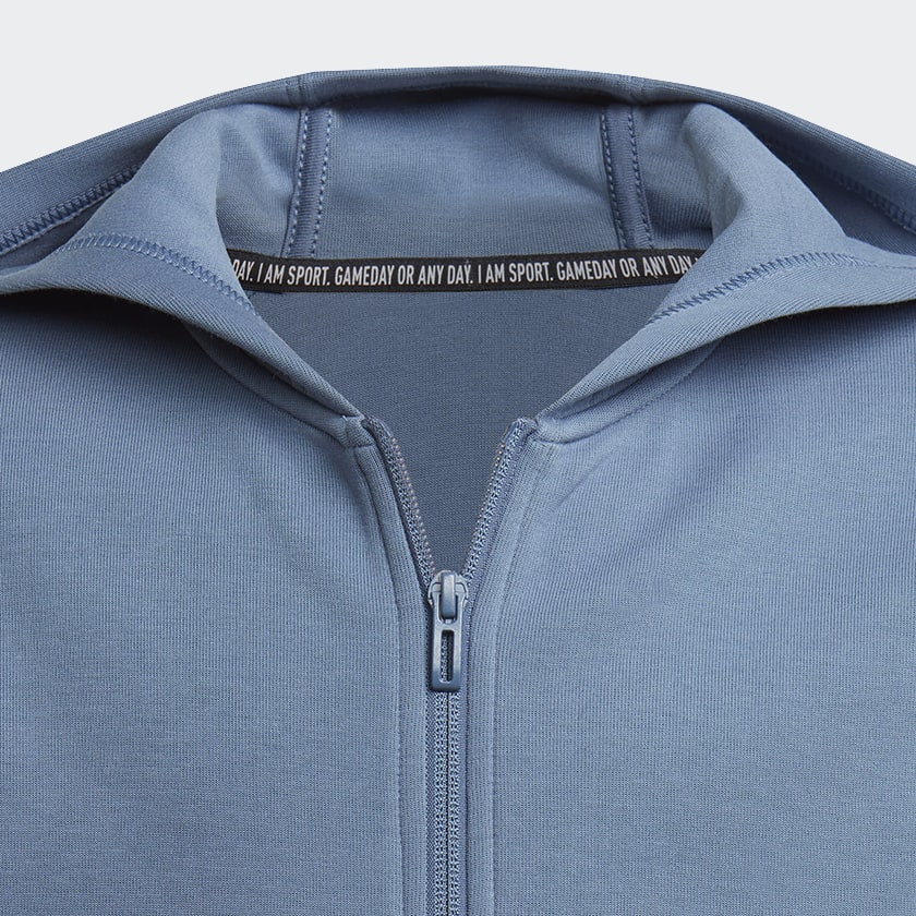 Blauw Future Icons 3-Stripes Ritshoodie