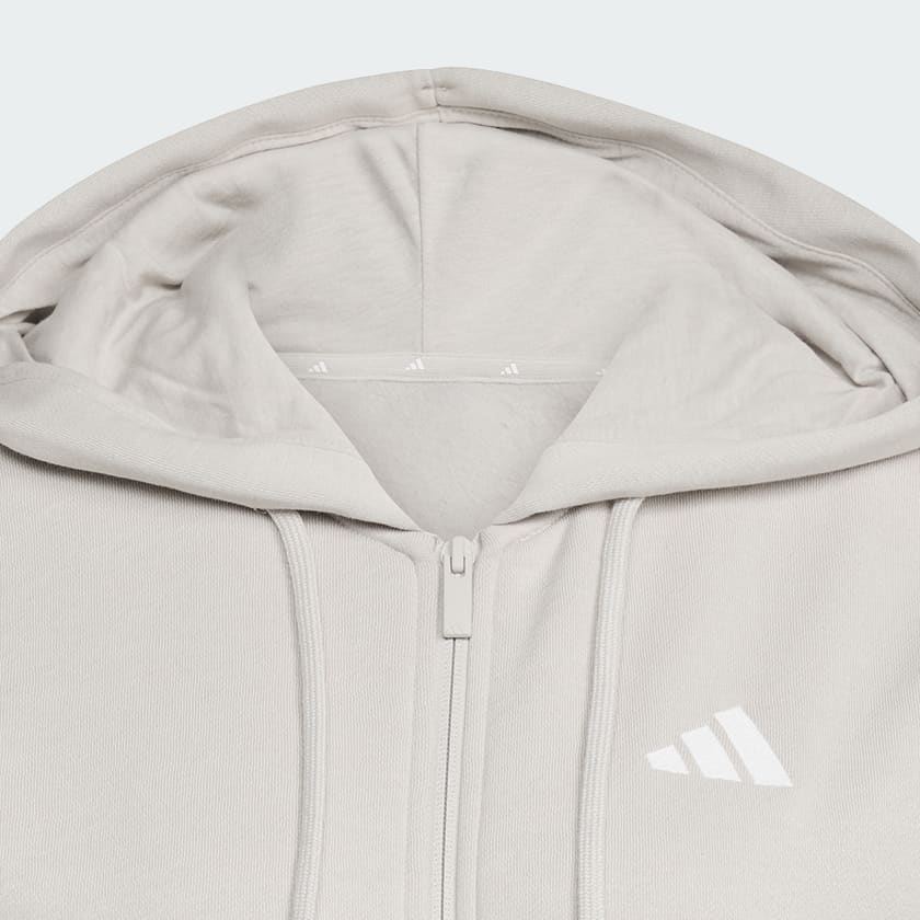 Essentials 3-Stripes Full-Zip Fleece Hoodie