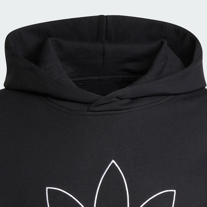 Preto Camisola com Capuz Trefoil Adicolor