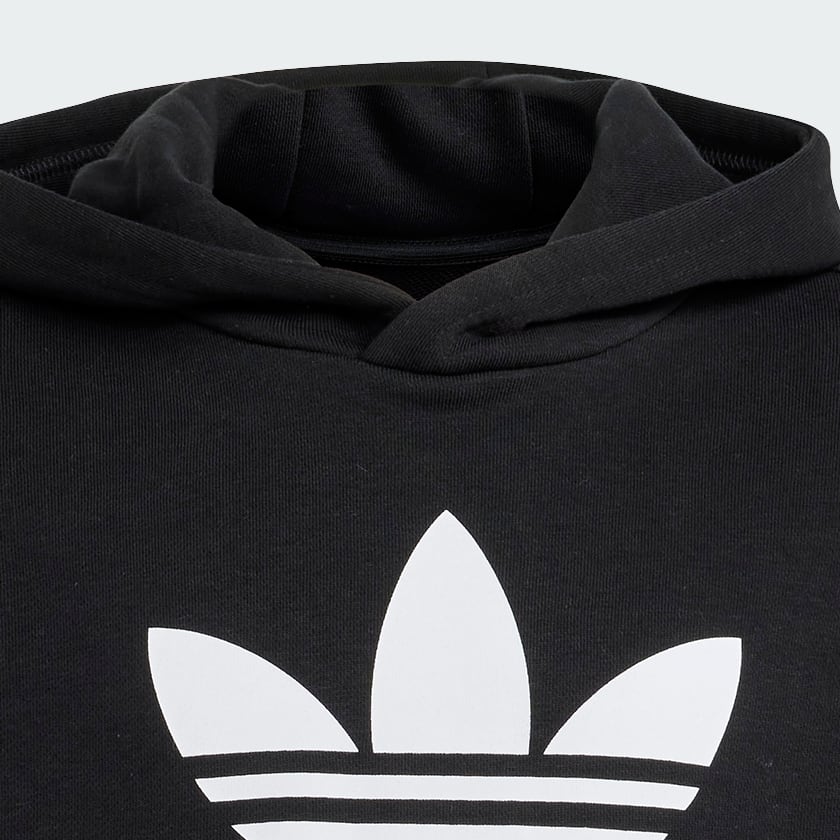 Czerń Bluza z kapturem Trefoil Kids
