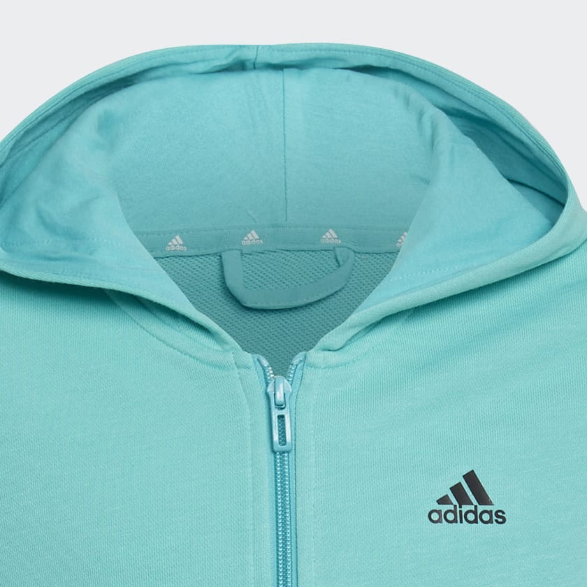 Turkis adidas Essentials Full-Zip hettejakke