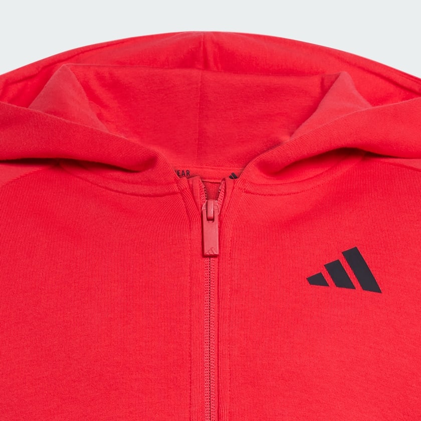 Red Future Icons 3-Stripes Full-Zip Hooded Track Jacket Kids