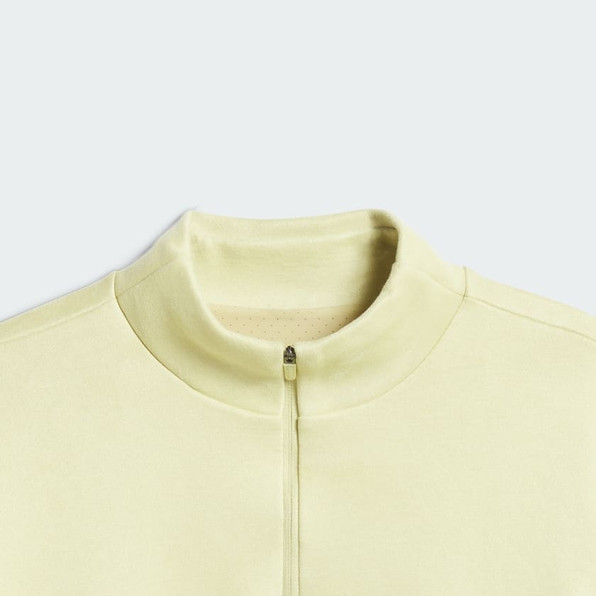 Yellow Basketball Sueded 3/4 Half-Zip Sweatshirt