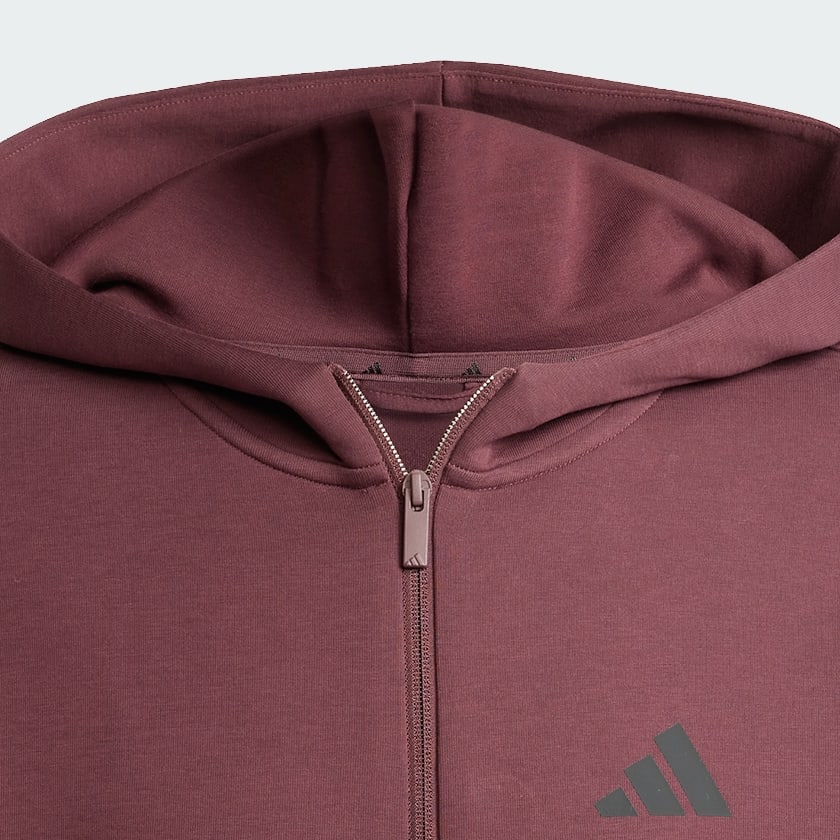 Burgundy Future Icons 3-Stripes Full-Zip Hoodie