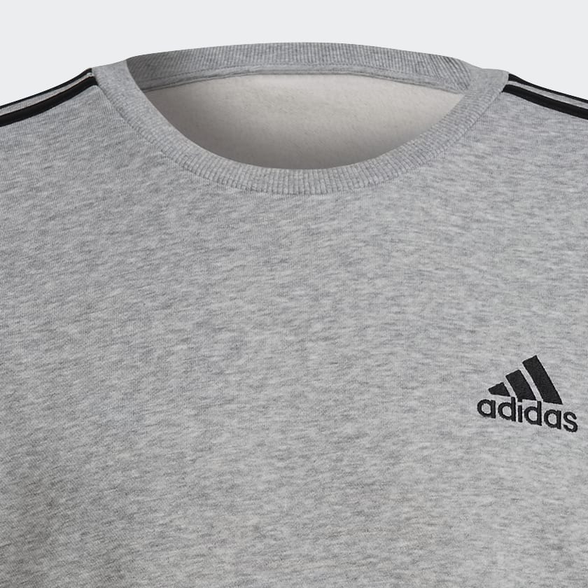 Grijs Essentials Fleece 3-Stripes Sweatshirt