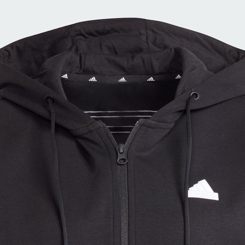 Svart Future Icons 3-Stripes Full Zip Hettegenser