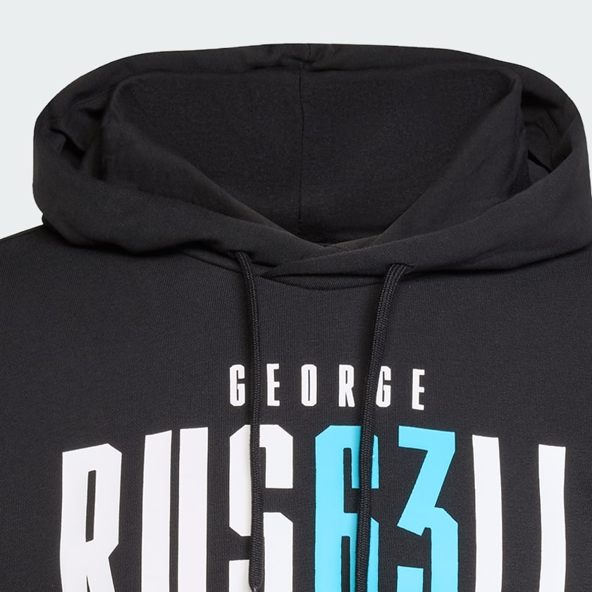 Negro Sudadera con gorro George Russell de Mercedes AMG Petronas Formula 1 Team