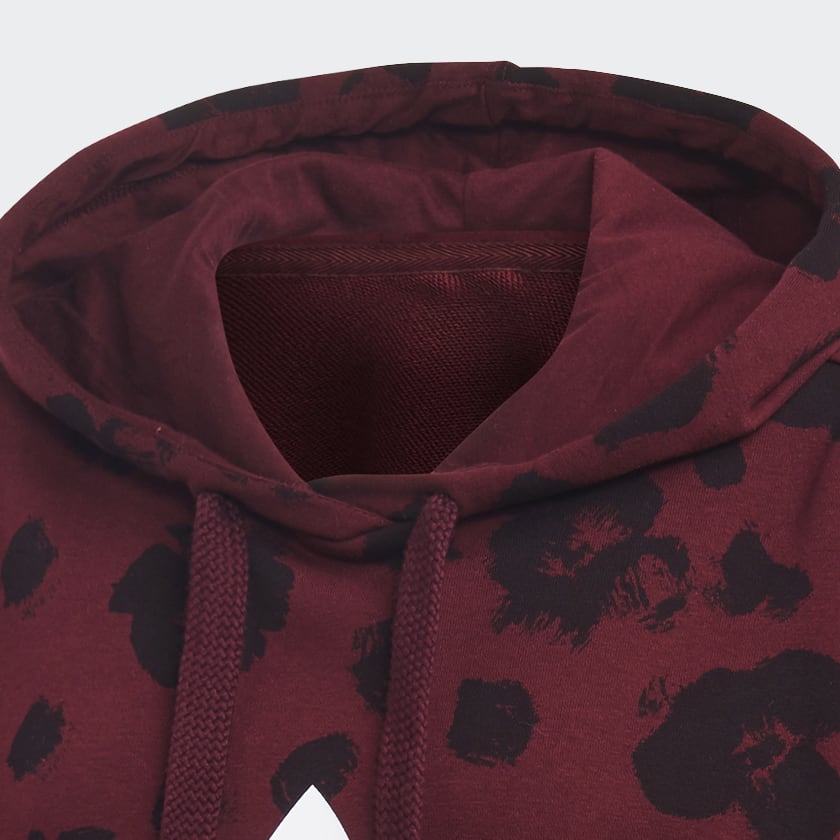 Bellista allover print cropped hoodie hotsell