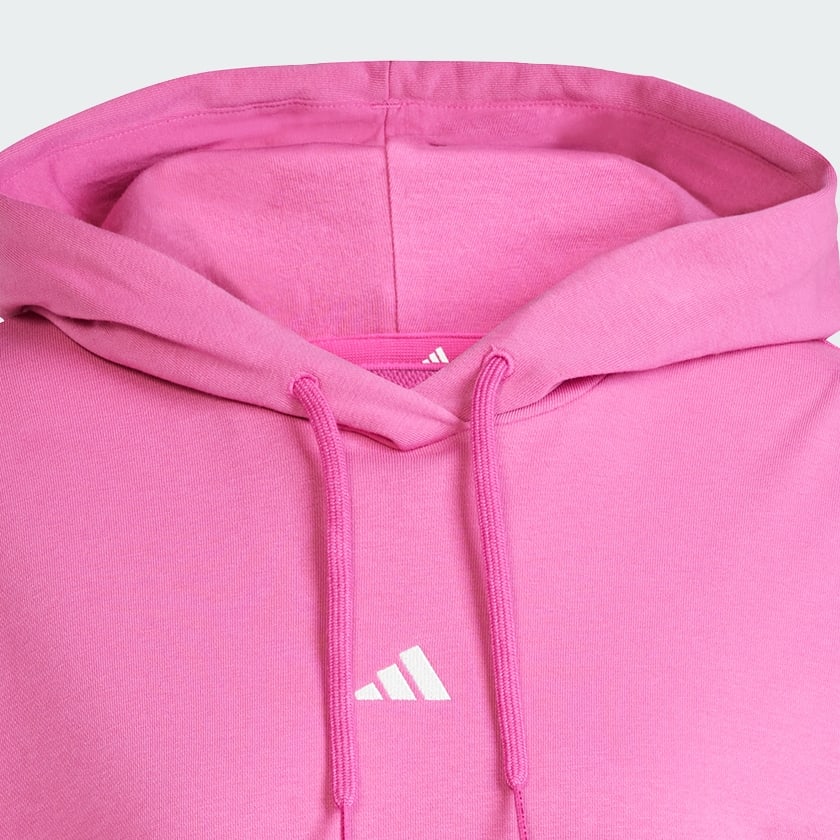 Pink Essentials Small Logo French Terry hættetrøje