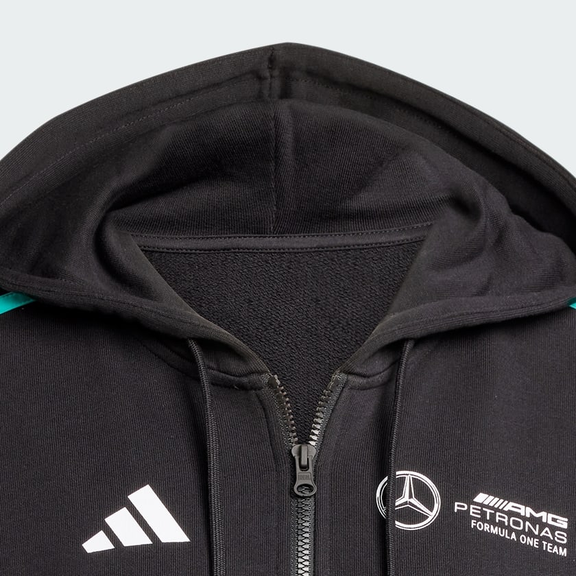 Siyah MERCEDES - AMG PETRONAS FORMULA ONE TEAM DNA FULL ZIP KAPÜŞONLU ÜST