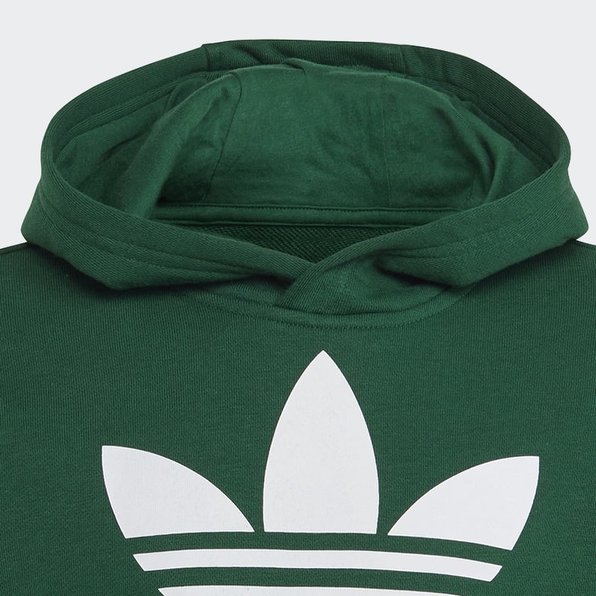 vert Sweat-shirt à capuche Trefoil