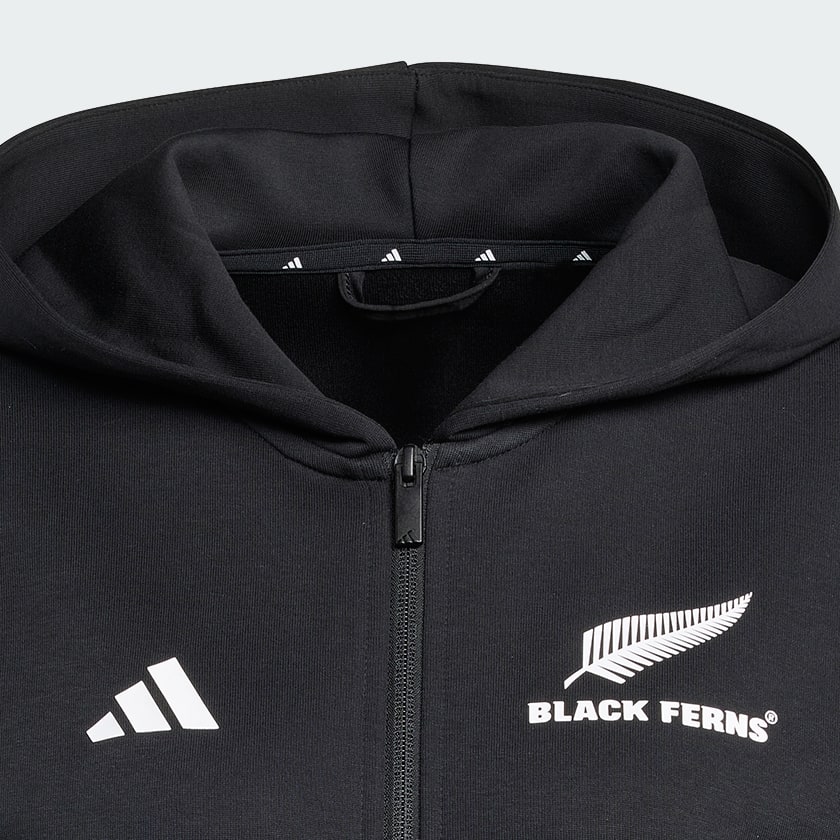 Negro Chaqueta con capucha Black Ferns 3 bandas