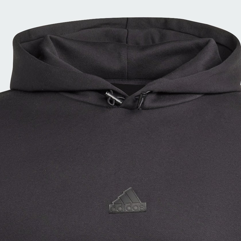 Preto Camisola em Fleece com Capuz City Escape