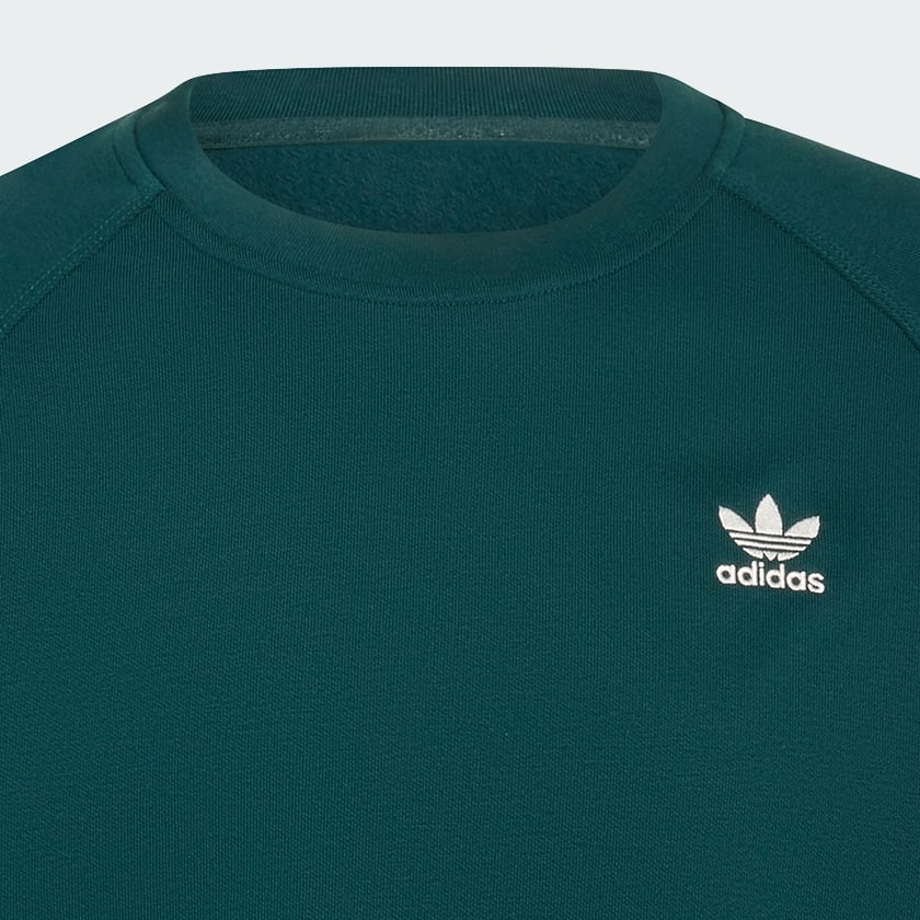 Green ESSENTIAL REGULAR FLEECE CREWNECK Sweatshirt