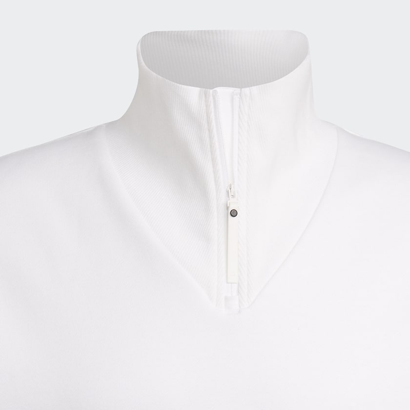 adidas Men's 1/4 Zip Sweatshirt - White | Free Shipping with