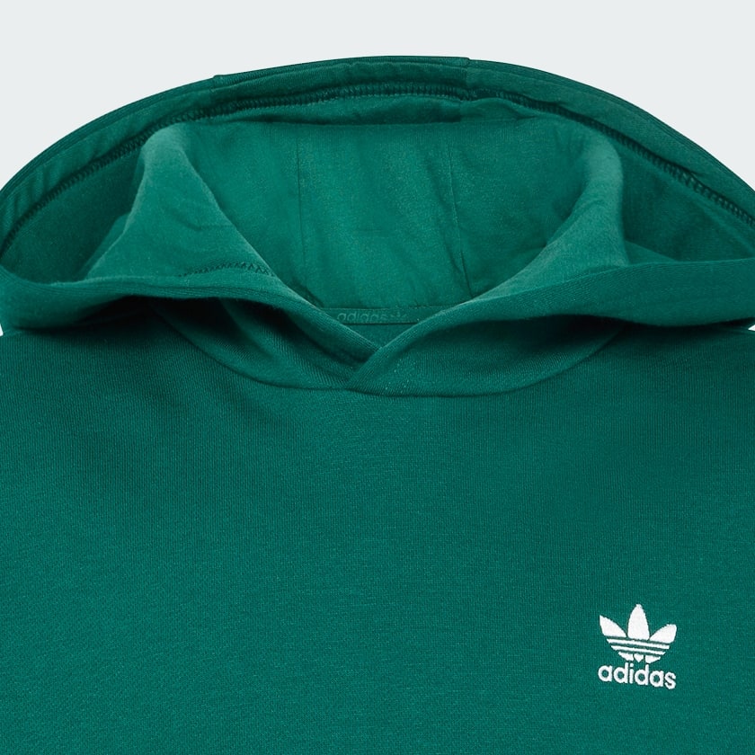 Verde Sudadera holgada de felpa con capucha
