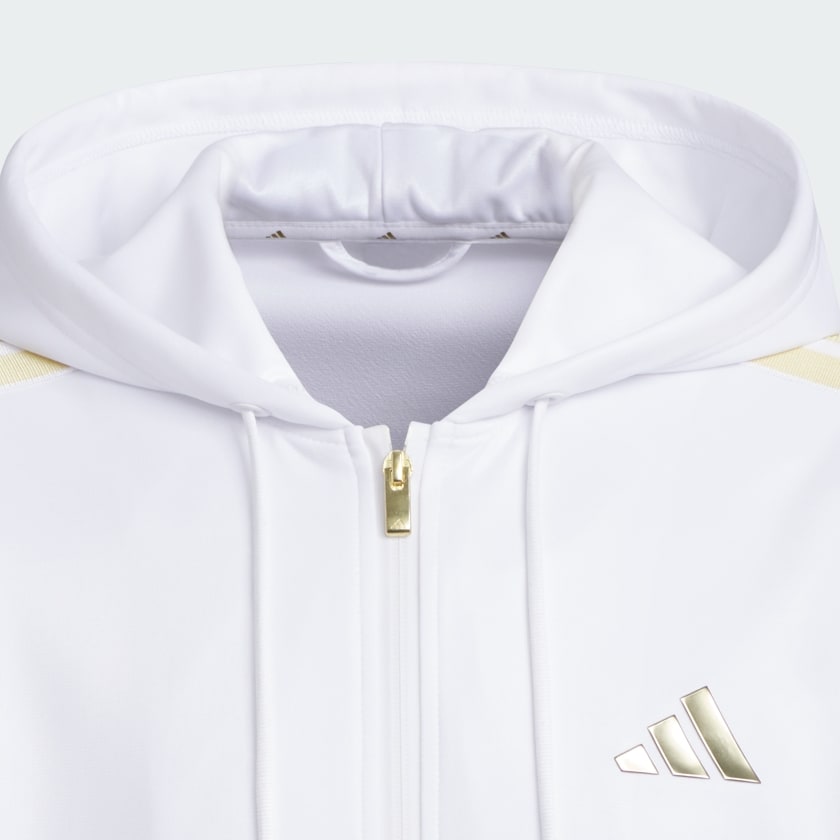 ホワイト Stadium Gold ルーズフィット フードトラックトップ