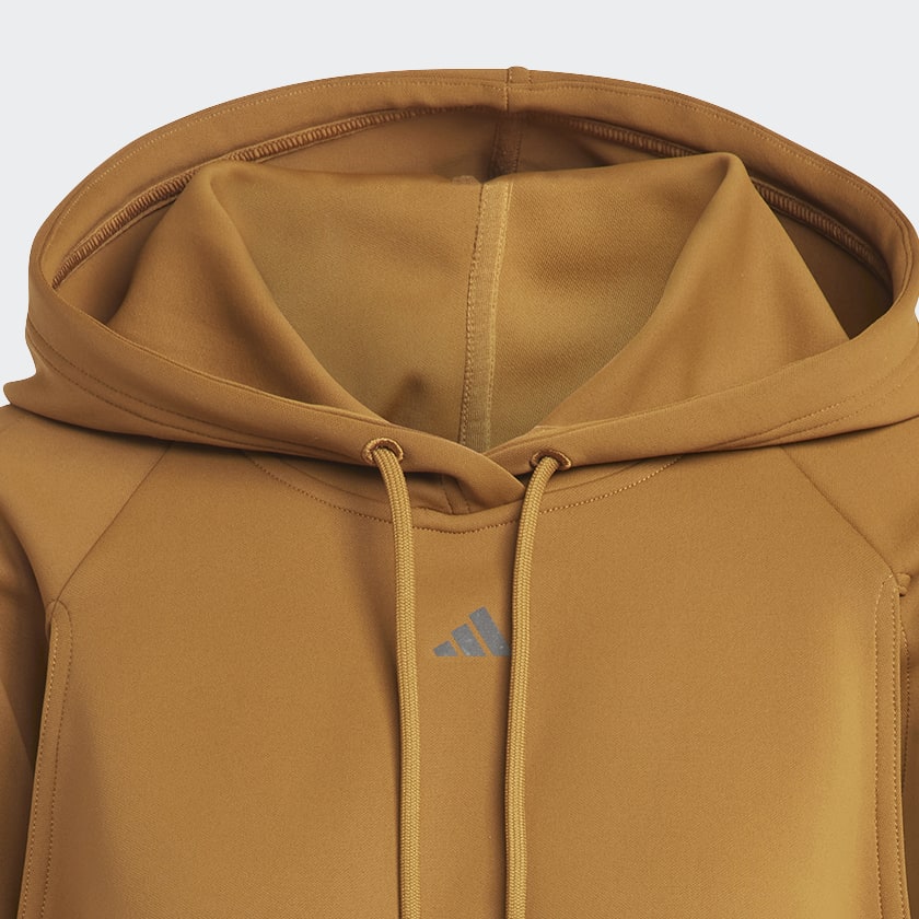 Marron Polera Corta con Capucha de Entrenamiento HIIT AEROREADY