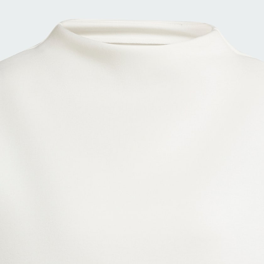 White high neck sweatshirt cheap