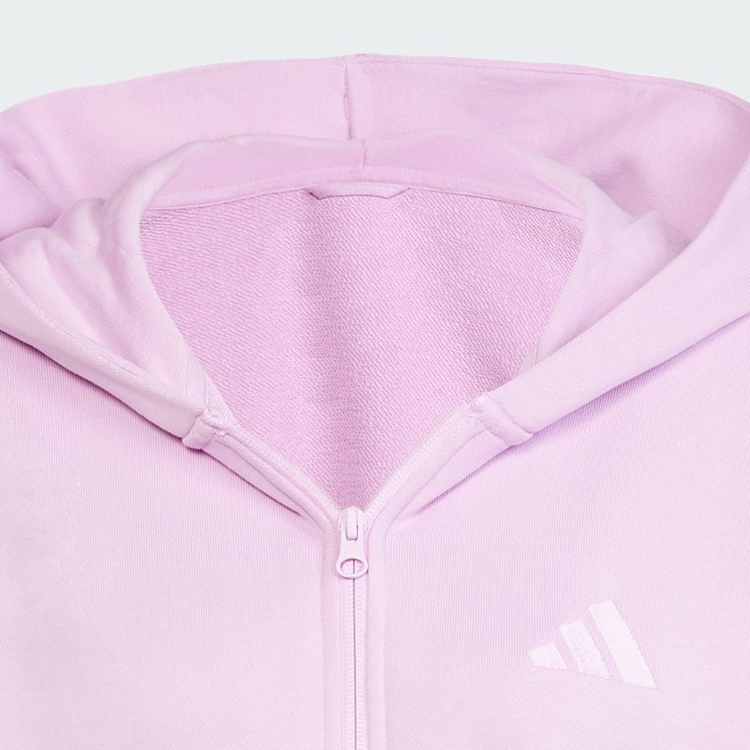 Purpura Polera con Capucha ALL SZN Felpa Francesa Holgado Cierre Frontal