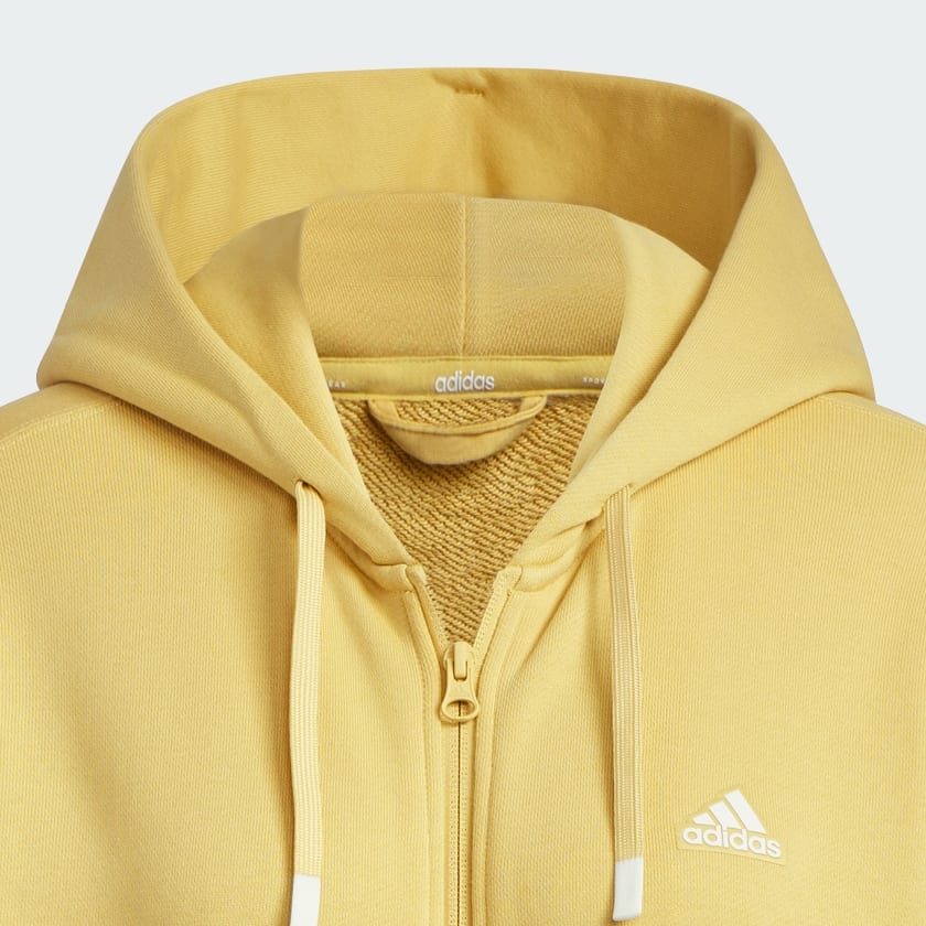 ベージュ ワーディング ルーズフィット フレンチテリー フルジップパーカー