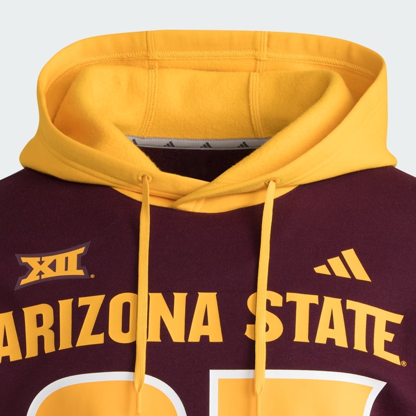 adidas Arizona State Sun Devils Football Jersey Hoodie - Burgundy