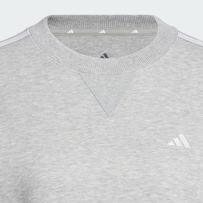 Grey 에센셜 플러스 3-스트라이프 스웨트 크루