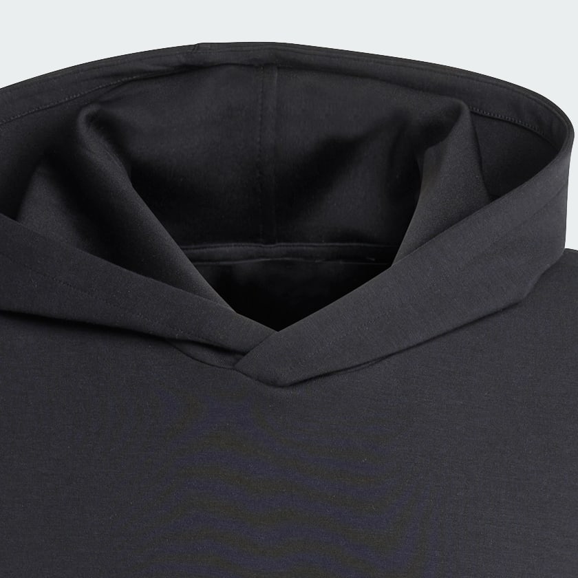 Svart SOFT LUX VÄST MED HUVA