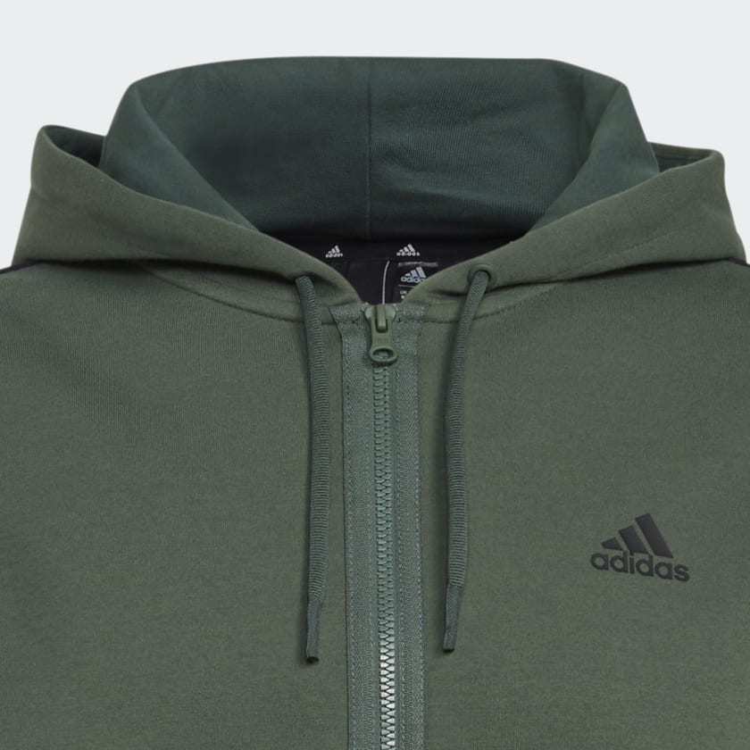 adidas Future Icons 3-Stripes Full-Zip Hoodie Green adidas New