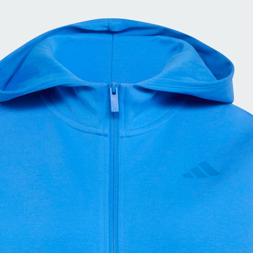 Azul Blusa Capuz Zíper Logo Pequeno Future Icons