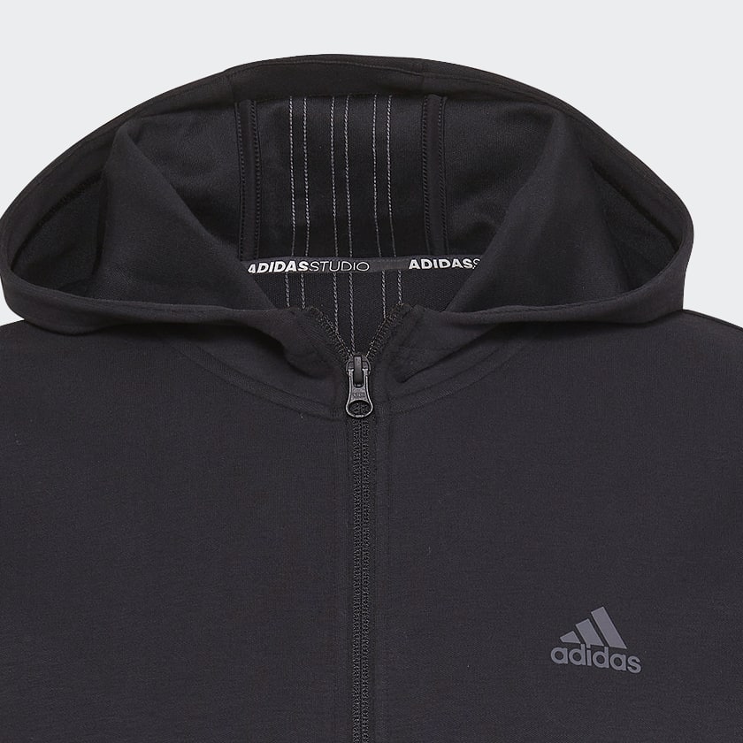 Polerón con Capucha AEROREADY Cierre Frontal Negro adidas