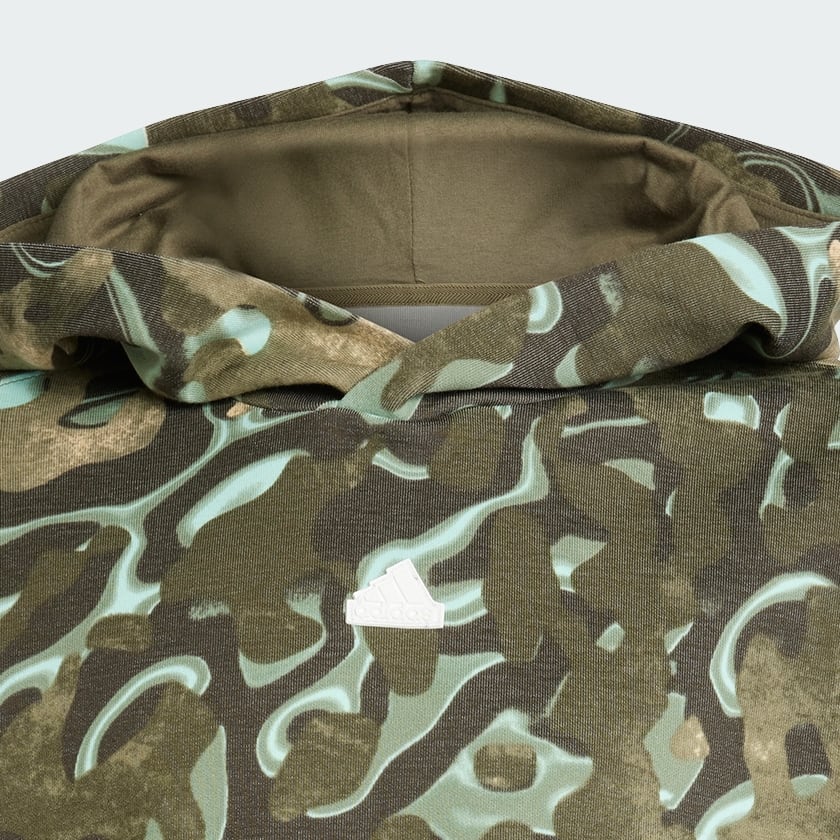 adidas Future Icons Allover Print Hoodie Kids Turquoise adidas