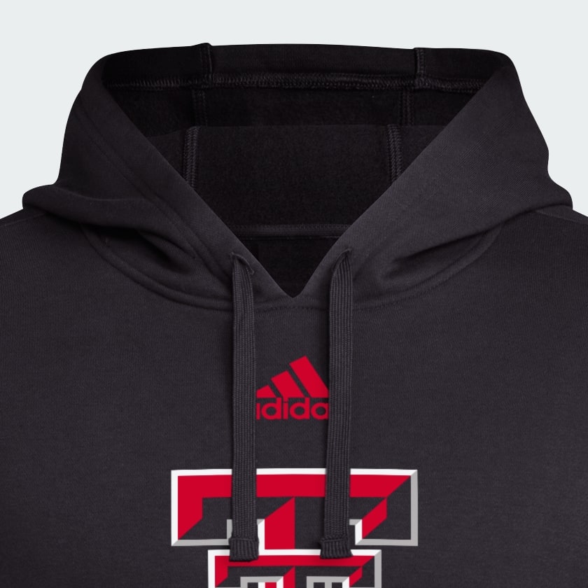adidas Texas Tech Fleece Hooded Sweatshirt - Black | Free Shipping