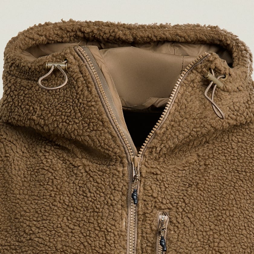 Marron Polaire hiver zip intégral adidas by Stella McCartney