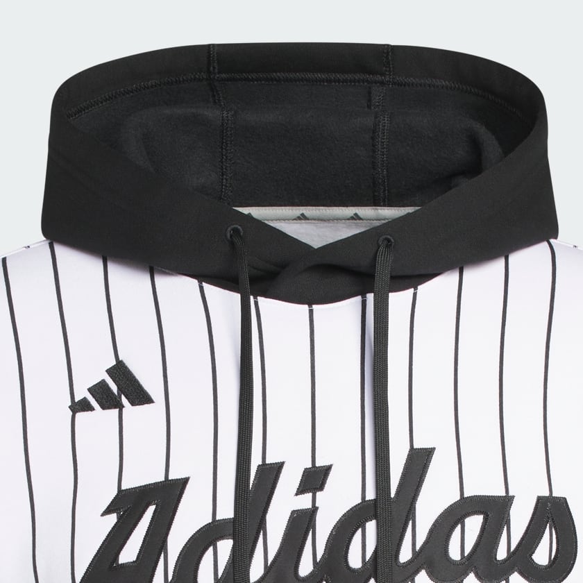 Hvid adidas Dugout Pinstripe hættetrøje