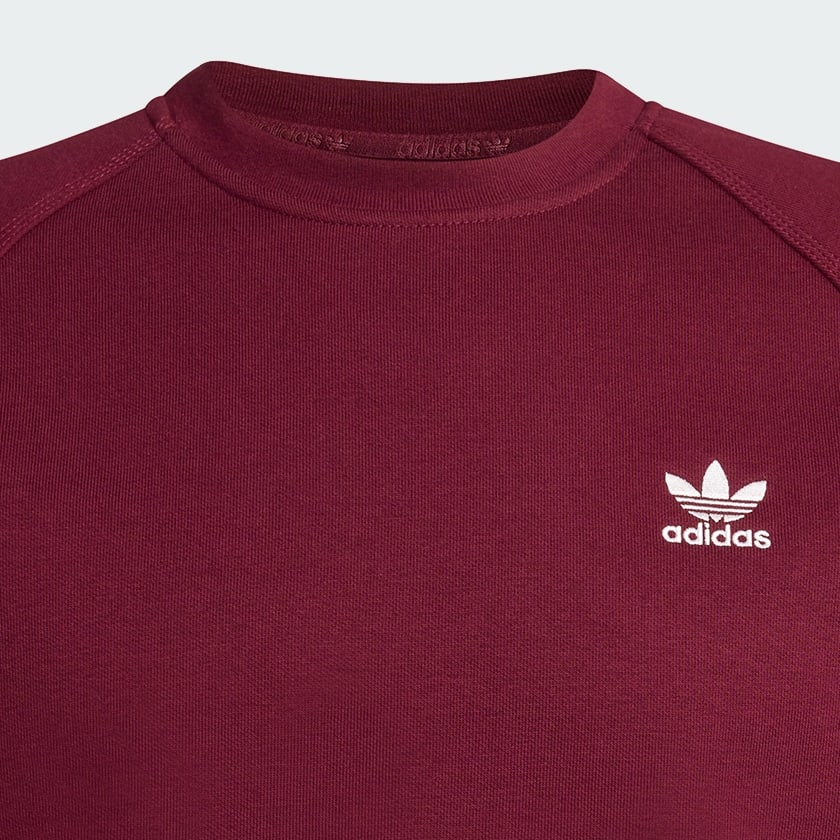 Burgundy ESSENTIAL REGULAR FLEECE CREWNECK sweatshirt