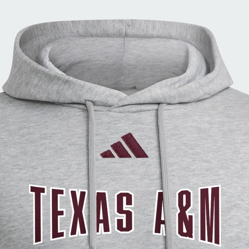 adidas Texas A&M Aggies Essentials 3-Stripes Hoodie - Grey