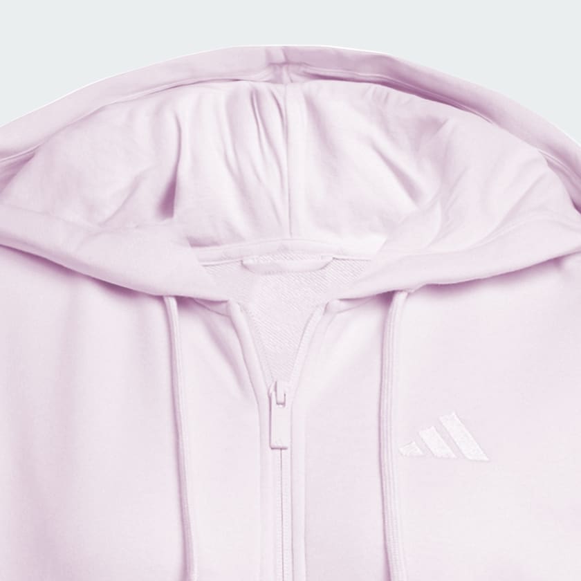 Violeta Sudadera con Gorro Essentials 3 Franjas Tela French Terry