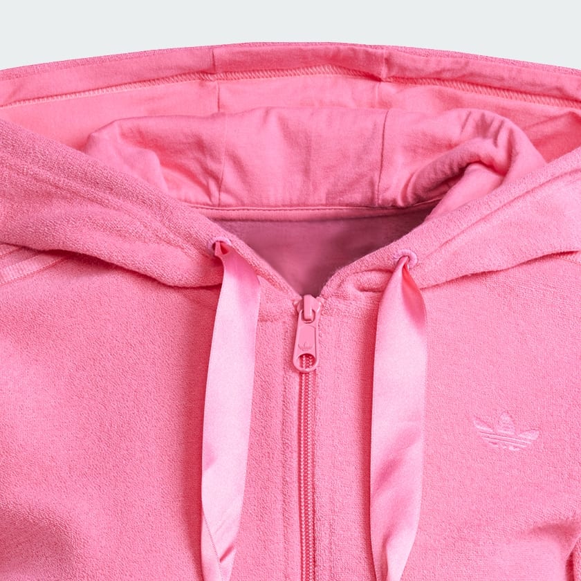 Ροζ Short Full-Zip Hoodie