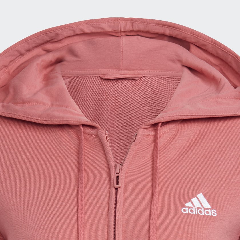 Rosa Essentials Logo Kapuzenjacke