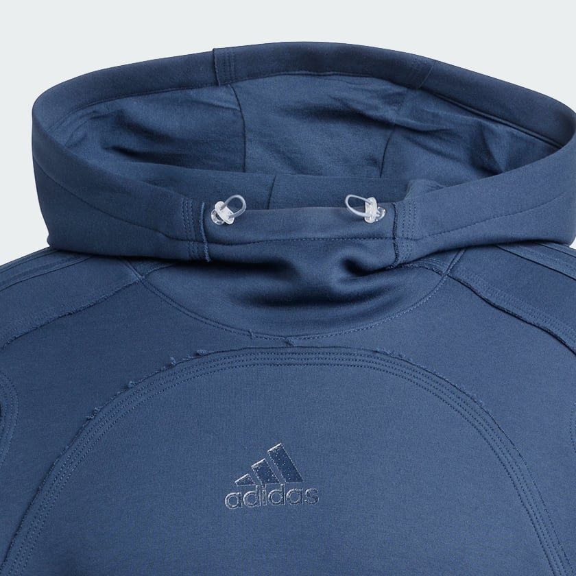 Azul POLERÓN CON GORRO CUTLINE DE TEJIDO SPACER