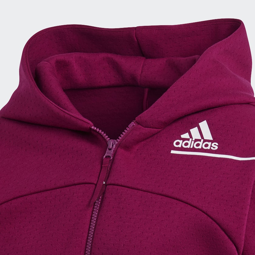 Adidas burgundy zip hoodie store