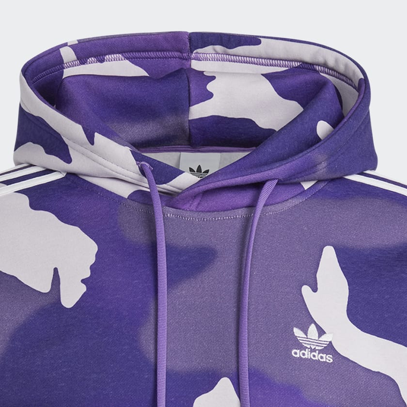 Violeta Sudadera con Gorro Estampada Camo
