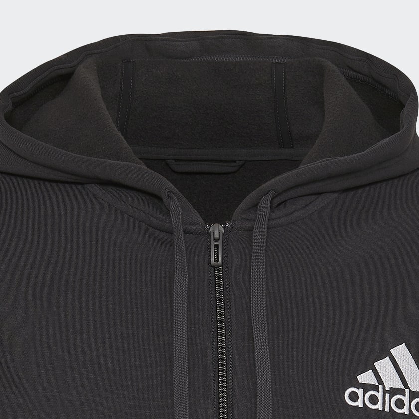 Manchester United adidas Essentials Colorblock Fleece Full-Zip Hoodie -  Carbon/Legend Ink - Mens