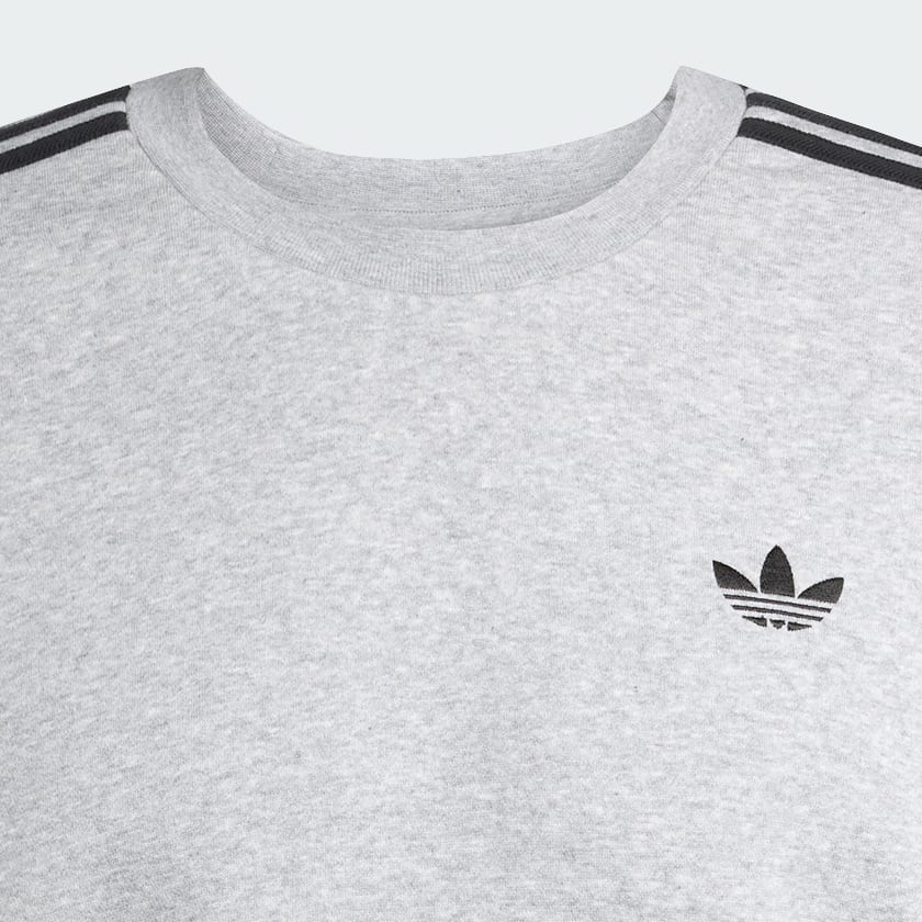Grey 아디컬러 3-스트라이프 오버사이즈 크루넥