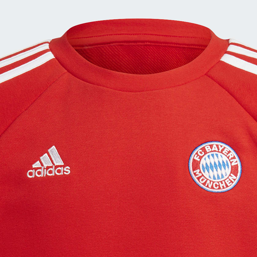 Czerwony FC Bayern Crew Sweatshirt