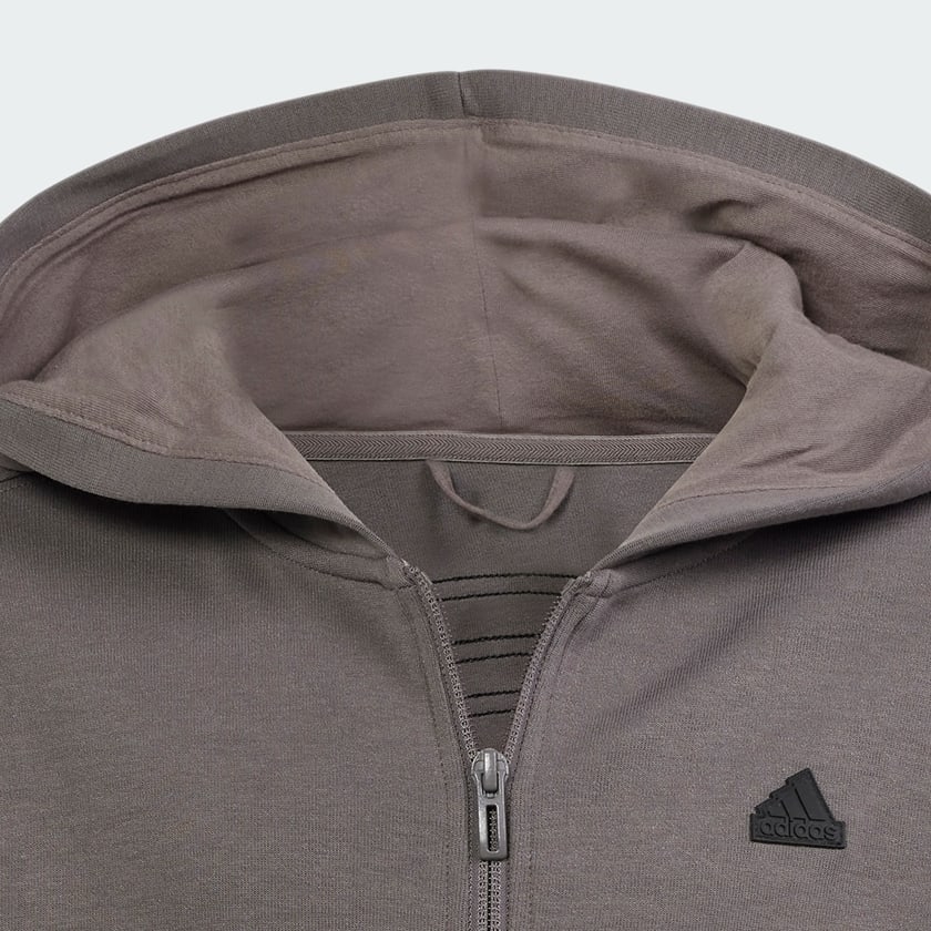 Brown Future Icons 3-Stripes Full-Zip Hooded Track Top