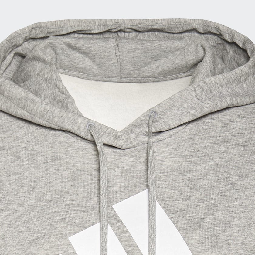 Grey Essentials Logo Fleece Hoodie (Plus Size)