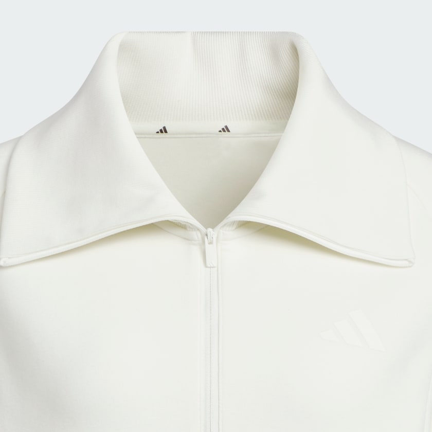 White Women Soft Lux 하프 집 스웨트셔츠